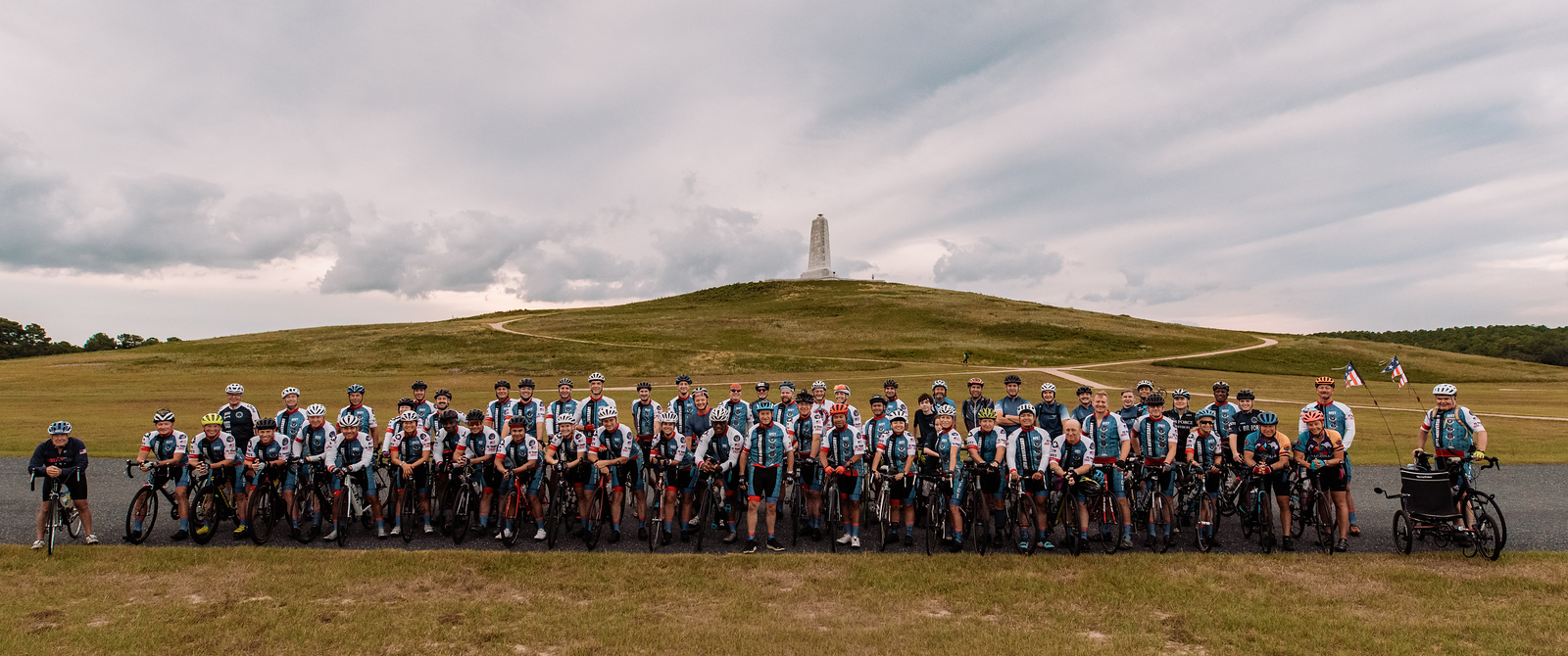 M2M riders lined up for a photo with CSAF #21 Goldfein and organizer Robert 'Surf' Beletic. Photo Credit: Chandler, Neptune9 Photography